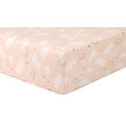Alternate image 0 for Trend Lab&reg; Cloud Sprinkles Deluxe Flannel Fitted Crib Sheet in Peach/Grey