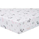 Alternate image 1 for Sammy &amp; Lou 2-Pack Girl Forest Microfiber Fitted Crib Sheets in Pink/Grey