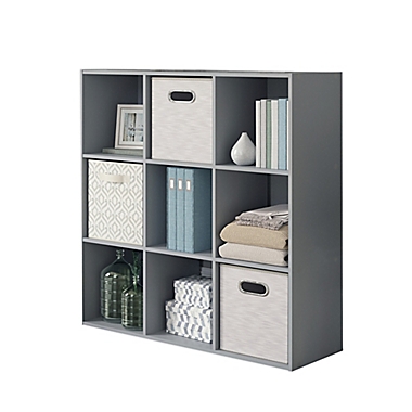 Simply Essential&trade; 9-Cube Organizer in Grey. View a larger version of this product image.