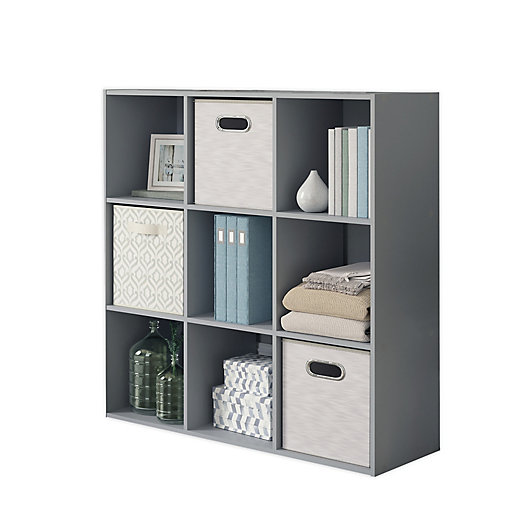 Alternate image 1 for Simply Essential™ 9-Cube Organizer in Grey