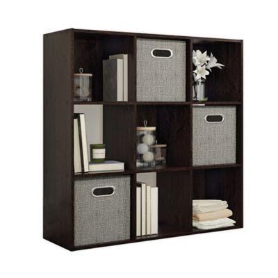 Simply Essential 9 Cube Organizer, Cube Bookcase With Bins