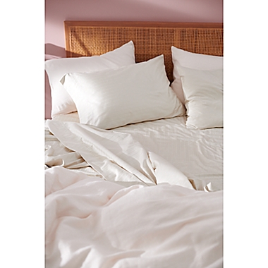 Nestwell&trade; Pima Cotton 500-Thread-Count Twin Sheet Set in Shadow Grey Stripe. View a larger version of this product image.