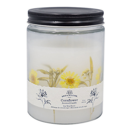 Alternate image 1 for Bee & Willow™ Cornflower 15 oz. Spring Floral Glass Jar Candle