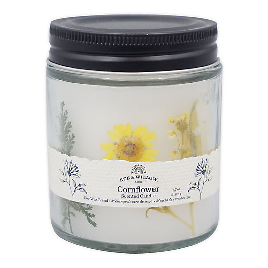 Alternate image 1 for Bee & Willow™ Cornflower 7.7 oz. Spring Floral Glass Jar Candle