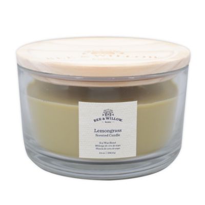 Bee &amp; Willow&trade; Lemongrass 14 oz. Wood-Wick Glass Candle