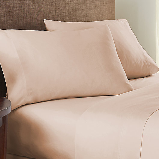 Alternate image 1 for Nestwell™ Pure Earth™ Organic Cotton 300-Thread-Count Twin XL Sheet Set in Light Clay
