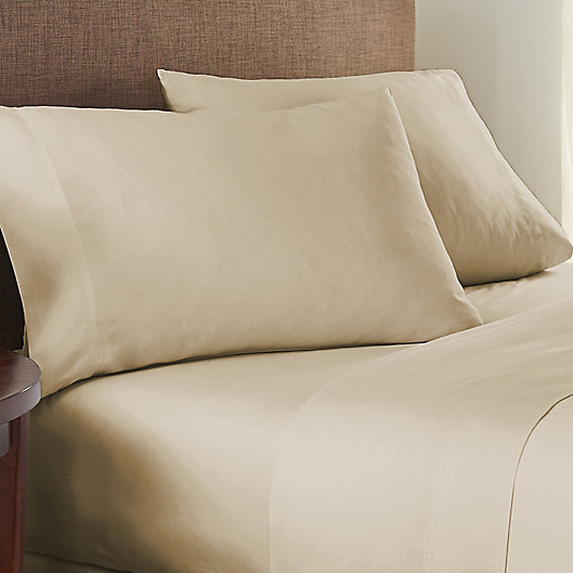 Alternate image 1 for Nestwell™ Pure Earth™ Organic Cotton 300-Thread-Count Twin XL Sheet Set in Medium Cotton