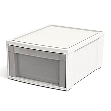 Simply Essential&trade; Medium Stacking Drawer in White. View a larger version of this product image.