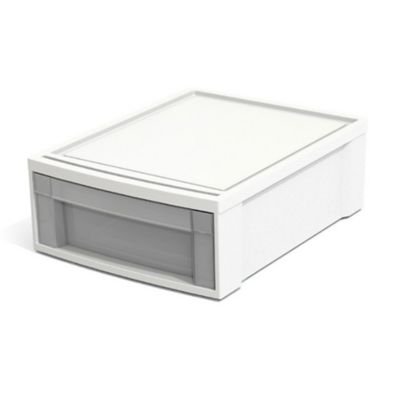 Simply Essential Stacking Drawer In, Stacking Plastic Storage Drawers Small White