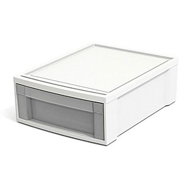Simply Essential&trade; Small Stacking Drawer in White. View a larger version of this product image.