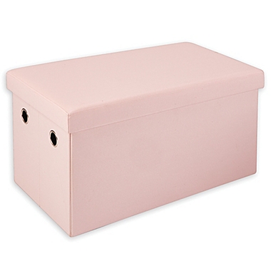 Simply Essential&trade; 28-Inch Folding Storage Bench in Blush. View a larger version of this product image.