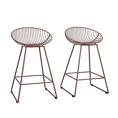 CosmoLiving Ellis Counter Stool in Blush. View a larger version of this product image.