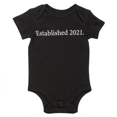 Baby Starters&reg; BWA&reg; Newborn Established 2021 Bodysuit in Black/White