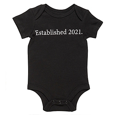 Baby Starters&reg; BWA&reg; Newborn Established 2021 Bodysuit in Black/White. View a larger version of this product image.