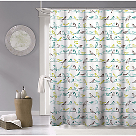 Avanti Linens Gilded Birds Shower Curtain 11984H Ivory for sale online 