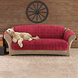 Sure Fit® Deluxe Pet Furniture Sofa Throw Cover in Burgundy