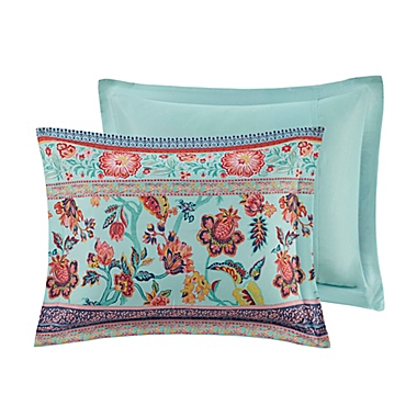 Intelligent Design Ophelia Boho Printed 4-Piece Twin/Twin XL Comforter Set in Aqua. View a larger version of this product image.