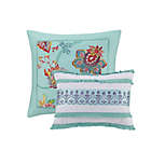 Alternate image 4 for Intelligent Design Ophelia Boho Printed 4-Piece Twin/Twin XL Coverlet Set in Aqua