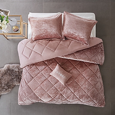 Intelligent Design Felicia 4-Piece Full/Queen Comforter Set in Blush. View a larger version of this product image.
