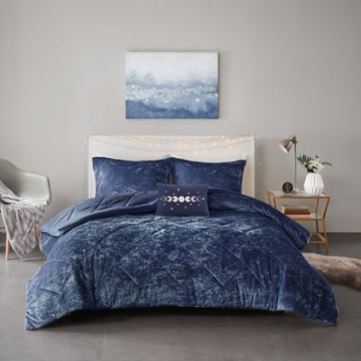 Navy Blue Velvet Bedding Bed Bath, Navy Blue Velvet Duvet Cover King