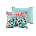 Alternate image 5 for Intelligent Design Ophelia Boho Printed 4-Piece Twin/Twin XL Coverlet Set in Aqua