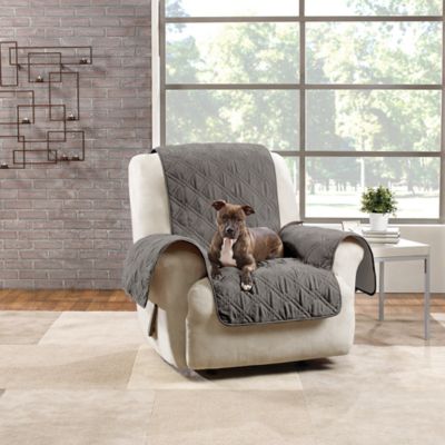 Sure Fit&reg; Quilted Pet Recliner Cover in Gray
