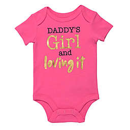 Baby Starters® Daddy's Girl Short Sleeve Bodysuit in Hot Pink/Gold