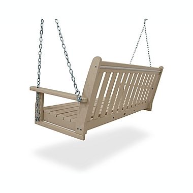 POLYWOOD&reg; Vineyard Garden Porch Swing in Sand. View a larger version of this product image.