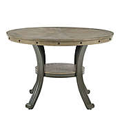 Long Bridge 45-Inch Round Dining Table in Pewter