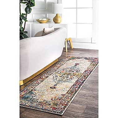 nuLOOM Vintage Medallion Veronica 3&#39; x 6&#39; Multicolor Runner. View a larger version of this product image.