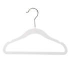 Alternate image 6 for Squared Away&trade; Velvet Slim Child Sized Hangers in White with Chrome Hook (Set of 14)
