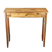 Acacia Wood Console Table with Drawer in Mahogany