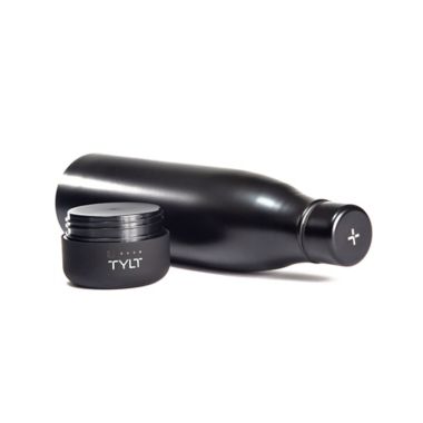 TYLT Power Water Bottle with Portable Power Bank Base in Black. View a larger version of this product image.