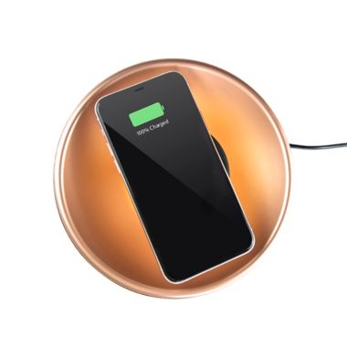 TYLT&reg; QIBOWLWD-T Qi-Enabled Wireless Charging Bowl in Gold/Black. View a larger version of this product image.