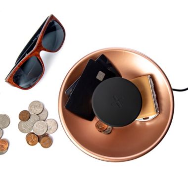 TYLT&reg; QIBOWLWD-T Qi-Enabled Wireless Charging Bowl in Gold/Black. View a larger version of this product image.