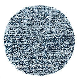 nuLOOM Contemporary Brooke Shag 4' Round Rug in Blue