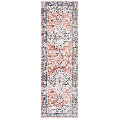 nuLOOM Vintage Zara Medallion 2&#39; x 8&#39; Runner in Orange. View a larger version of this product image.