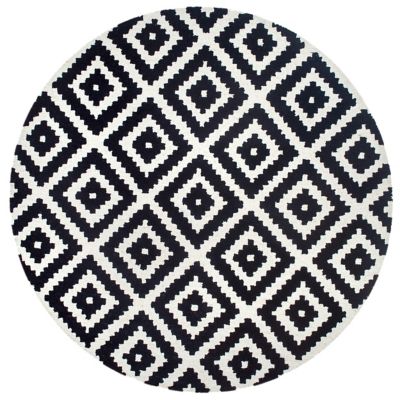 Black And White Decorative Rugs Bed, Black White Round Rugs