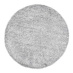 nuLOOM® Marleen 10' Round Plush Shag Area Rug in Light Grey
