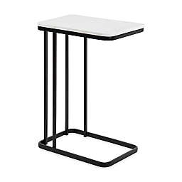 Kate and Laurel™ Credele C-Shaped Sofa Table in Black/White