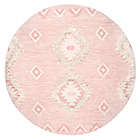 Alternate image 0 for nuLOOM Savannah Moroccan Fringe 6&#39; Round Handcrafted Area Rug in Pink