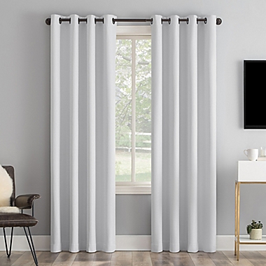 Sun Zero&reg; Tyrell Tonal 84-Inch Grommet 100% Blackout Curtain Panelin Dove (Single). View a larger version of this product image.