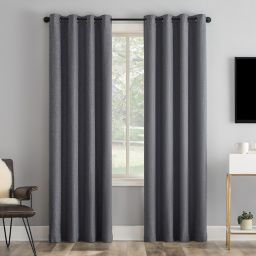Sun Zero® Tyrell Tonal 96-Inch Grommet 100% Blackout Curtain Panel in Sterling (Single)