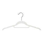 Alternate image 7 for Squared Away&trade; Velvet Slim Shirt Hangers in White with Chrome Hook (Set of 12)