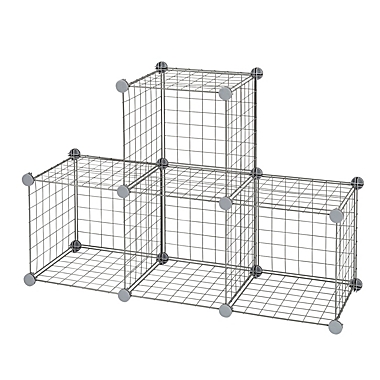 Simply Essential&trade; 12-Inch Wire Cube Grid in Grey (Set of 4). View a larger version of this product image.