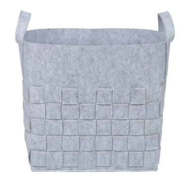 Sammy &amp; Lou Woven Felt Storage Cube in Light Grey. View a larger version of this product image.