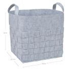 Alternate image 2 for Sammy &amp; Lou Woven Felt Storage Cube in Light Grey