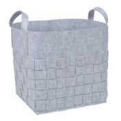 Sammy &amp; Lou Woven Felt Storage Cube in Light Grey