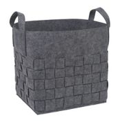 Sammy &amp; Lou Woven Felt Storage Cube in Medium Grey