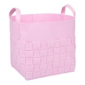 Sammy &amp; Lou Woven Felt Storage Cube in Pink